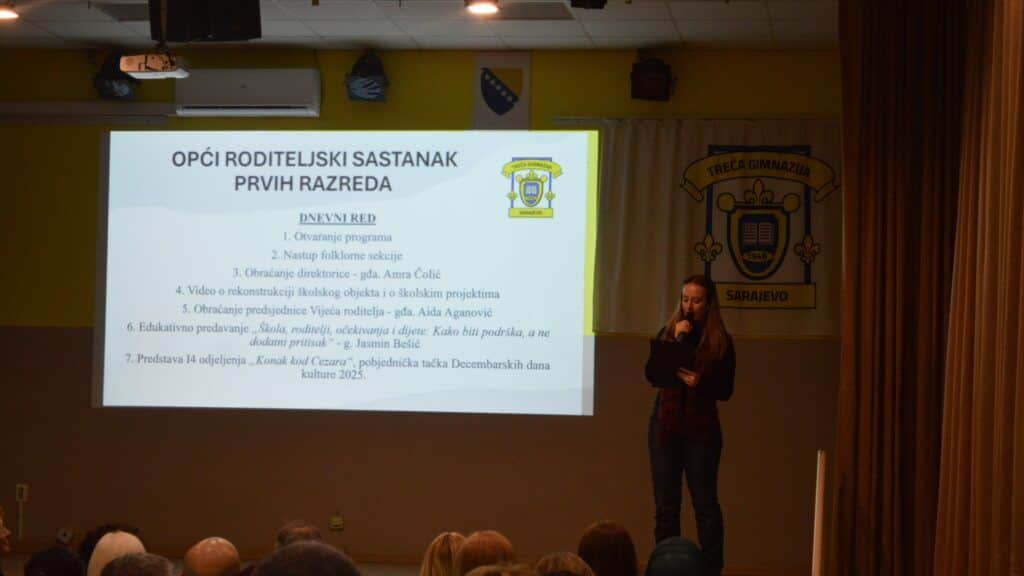 Održan Opći roditeljski sastanak I razreda | Treća gimnazija Sarajevo