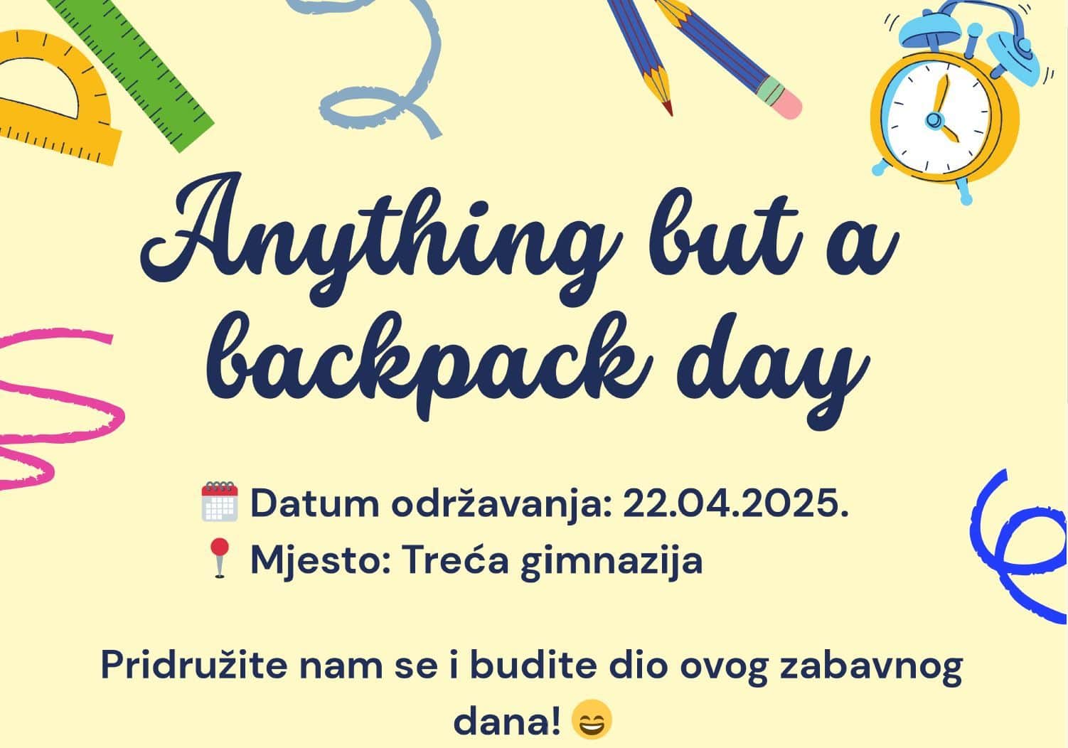 Anything but a Backpack Day | Treća gimnazija Sarajevo